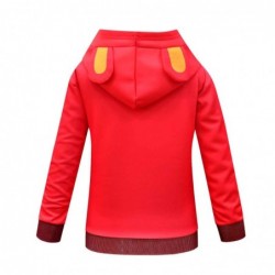 Size is 2T-3T(100cm) CocoMelon Hoodies 2 Pieces Zipper Front For Kids Long Sleeve Boys Red Sweatshirts 4T-13T