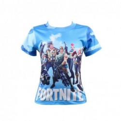 Size is 5T-6T(120cm) Fortnite Print 2 Pieces Swimsuits For Youth Boys Short Sleeves Beach Swimwear With Cap 3 Sets 5T-13T