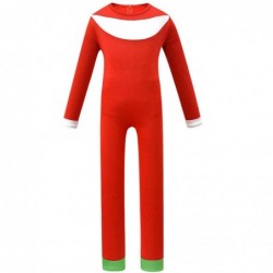 Size is 3T-4T(110cm) Kids Cos Sonic the Hedgehog Red Costumes Jumpsuit Halloween With Mask Gloves 3T-12T