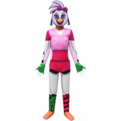 Size is 5T-6T(120cm) Kids Cos Five Nights at Freddy's Pink Chicken Glamrock Chica Security Costumes Jumpsuit Halloween