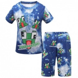 Size is 5T-6T(120cm) UNSPEAKABLE MINECRAFT Summer Shorts Sets Sport T-Shirt Crew Neck Summer Outfits For Kids Boys