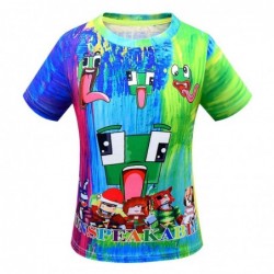 Size is 5T-6T(120cm) UNSPEAKABLE MINECRAFT Sport T-Shirt For Kids Boys Crew Neck Short Sleeves Summer Outfits