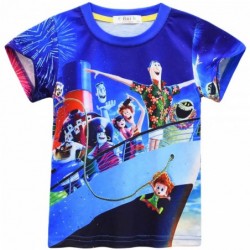 Size is 4T-5T(110cm) Hotel Transylvania Series For Boy' Summer T-Shirt Shorts Sets Summer Outfits 4T-9T Blue