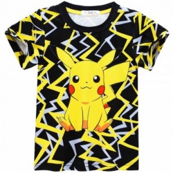 Size is 4T-5T(110cm) Pikachu For Boy' Summer T-Shirt Shorts Sets Summer Outfits 4T-9T