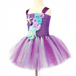 Size is S(2-3T) For Girls Mermaid Princess Sleeveless Shoulder Straps Ballet Dance Purple Tutu Dresses Birthday Outfits