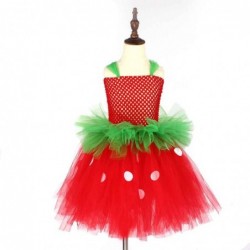 Size is S(2-3T) Cosplay Strawberry Tutu Ballet Dress Costumes For Girls Halloween 2T-12T