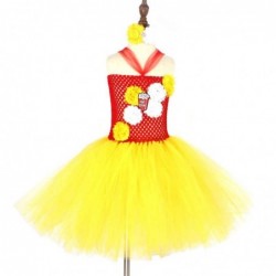 Size is S(2-3T) Cosplay Popcorn Tutu Ballet Dress Costumes For Girls Halloween With Headband 2T-12T