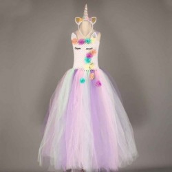 Size is S(2-3T) For Girls Halloween Cosplay purple Unicorn Tutu Ballet Dress Costumes With Headband wings 2T-12T