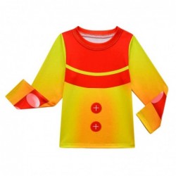 Size is 2T-3T(100cm) Cosplay Sundrop FNAF Long Sleeve Pajamas Costumes Crew Neck For kids 2 Pieces