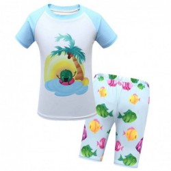 Size is 2T-3T(100cm) Cosplay For Little Girls 2 Piece shorts sets Swimsuits CocoMelon Print Beach Swimwear 2T-10T