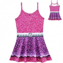 Size is 2T-3T(100cm) For Girls purple Lol Surprise Doll 1 pieces Swimsuits Halter Neck Swimdress 2T-12T