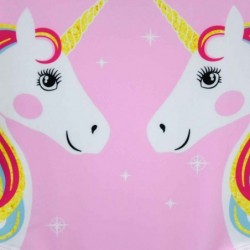 Size is 2T-3T(100cm) For Little Girls Unicorn Print Pink 1 pieces Shoulder Strap Swimsuits Ruffle Tie Side Swimsuits