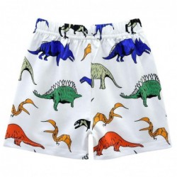 Size is 2T-3T(100cm) Dinosaur Print Swim Short Trunks For Kids Boy Quick-Dry white 2t-11t