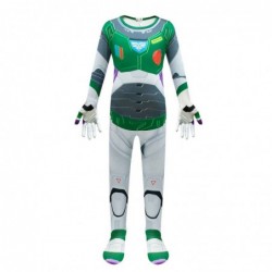Size is 2T-3T(100cm) Cosplay Buzz Lightyear Costumes Long Sleeve Jumpsuit Halloween For Kids with mask