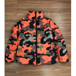 Size is S Camo Hooded Puffer Jacket Short Bubble Coat For Unisex