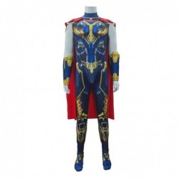 Size is 4T-5T(110cm) Cosplay Marvel Heroes Thor Love and Thunder costumes with Cloak For Adults or kids Halloween