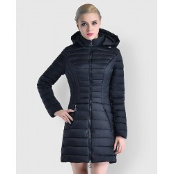Size is S Winter Hooded Long Bubble Puffer Jacket Gray For Women