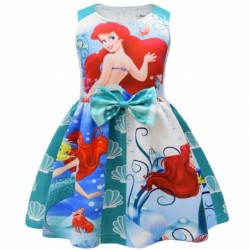 Size is 2T-3T(100cm) For Girls Costumes little mermaid Sleeveless summer dress Halloween Birthday suit