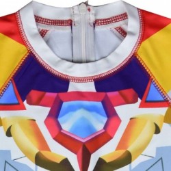 Size is 2T-3T(100cm) Cosplay red Ultraman 1 Piece With Cap Short Sleeves Swimsuits Zipper Back For Kids Boy