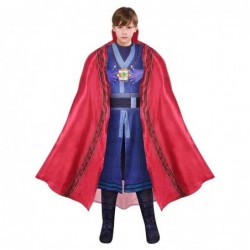 Size is 5T-6T(120cm) Cosplay Doctor Strange Long Sleeve Jumpsuit Costumes For Kids Halloween with Cloak