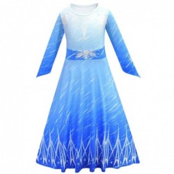 Size is 2T-3T(100cm) Cosplay Frozen Elsa Princess Costumes Dress For Girls Wig Crown Mace Cloak Halloween