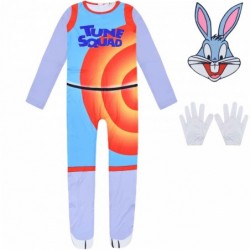 Size is 5T-6T(120cm) Kids Cosplay Space Jam Bugs Bunny Halloween Costume Includes Jumpsuit Mask glove