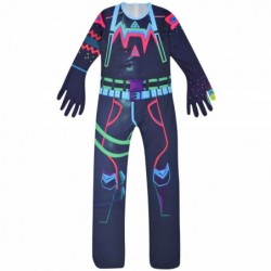 Size is 5T-6T(120cm) For kids Cosplay DJ Marshmello Halloween Costume Jumpsuit Mask