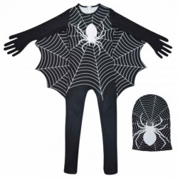 Size is 5T-6T(120cm) kids Cosplay spider-man Halloween Costume Jumpsuit Mask