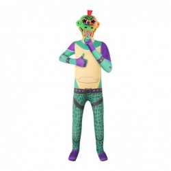 Size is 5T-6T(120cm) For Kids Five Nights at Freddy's Green alligator Costume Jumpsuit Halloween with Mask