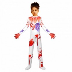 Size is 5T-6T(120cm) Cosplay Bloody pony Costume white Jumpsuit Halloween with Mask For Kids
