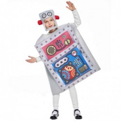 Size is M For kids cosplay Robot Funny Costume Jumpsuit Halloween with mask