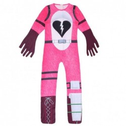 Size is 5T-6T(120cm) For Kids cosplay CuddleTeam Leader Costume Jumpsuit pink bear Halloween with mask