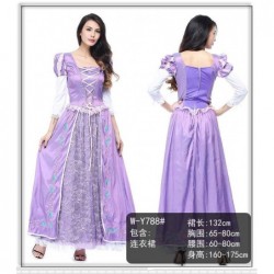 Size is S For Woman cosplay Rapunzel Princess Evening Dress Costume Purple Halloween