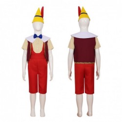 Size is Adult S Cosplay The Adventures of Pinocchio Costume 5 sets Jumpsuit Halloween For Adult or Kids