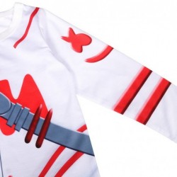 Size is 5T-6T(120cm) DJ Marshmello Long Sleeve Pajamas 2 Pieces Crew Neck For kids Teenagers Costumes