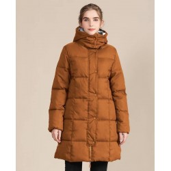 Size is S Winter Hooded Long Puffer Bubble Jacket Coats Black For Women