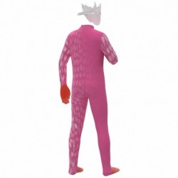 Size is 3T-4T(110cm) cosplay huggy wuggy Costume pink Jumpsuit For Kids Halloween with mask