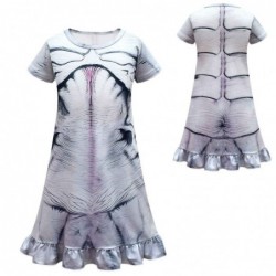 Size is 3T-4T(110cm) Stranger Things 4 demon Short Sleeves summer nightgown 1 Pieces For girls