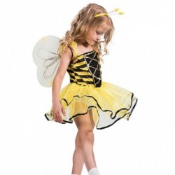 Size is S(3-5T) for kids girls cosplay bees animal Costumes Tulle Mesh dress Halloween with hairband wings