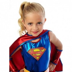 Size is XS(3-4T) super hero costumes for girls cosplay Superman Costumes dress Cloak wristbands