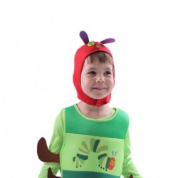 Size is S(3-5T) for kids cosplay caterpillar green animal Costumes Jumpsuit Halloween