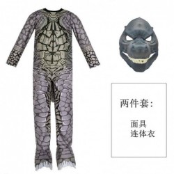 Size is S(3-5T) for kids boys cosplay Godzilla Costumes Jumpsuit with mask Halloween