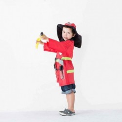 Size is 2T-3T(100cm) cosplay Firefighters Costume For kids Halloween with Fire extinguisher axe fire hose