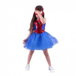 Size is S(3-5T) super hero costumes for girls cosplay spider-man dress Halloween with mask