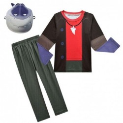 Size is 2T-3T(110cm) Kids Boys The Bad Guys Mr Shark Long-sleeved pants costumes for boys Halloween