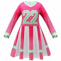 Size is 4T-5T(110cm) Zombie 3 Alien Outfit pink Cheerleader 1 Pieces Dresses for Toddler Girls Costumes Halloween