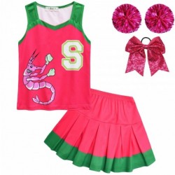 Size is 4T-5T(110cm) Zombie 3 Alien Cheerleader shorts sets 2 Pieces Dresses for Toddler Girls Costumes Halloween