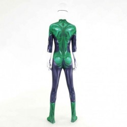 Size is 2T-3T(100cm) for woman or kids girls Green Lantern costume Long Sleeve Bodysuit Halloween with mask