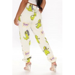 Size is S Rugrats Reptar Dinosaur Joggers Sweatpants With Pockets For Women