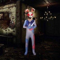 Size is 3T-4T(120cm) For kids Rabit Five Nights at Freddy's Costumes jumpsuits Halloween with mask
